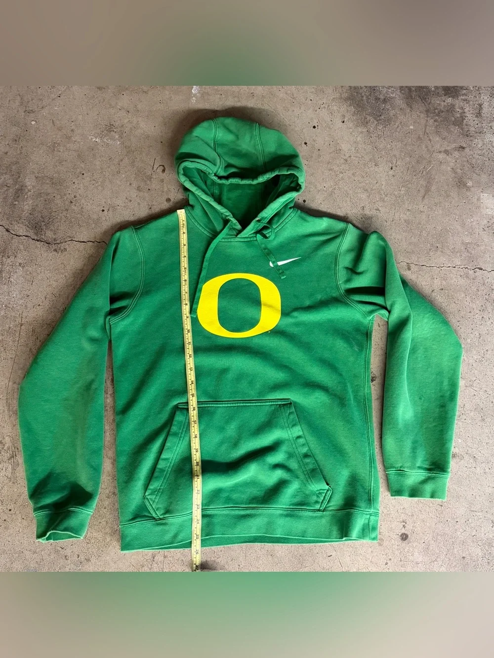 Nike Oregon Ducks Hoodie Men’s Small Green Yellow Big O Swoosh Pullover